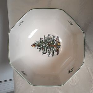 Spode Christmas Tree Octagon Bowl NWOT/NWOB
